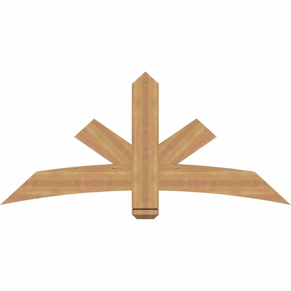 Ekena Millwork Alberta Smooth Timber Gable Bracket, Western Red Cedar, 60"W x 27"H x 3 1/2"D x 5 1/2"F, 11/12 Pitch GBW060X27X0406ALB00SWR - main